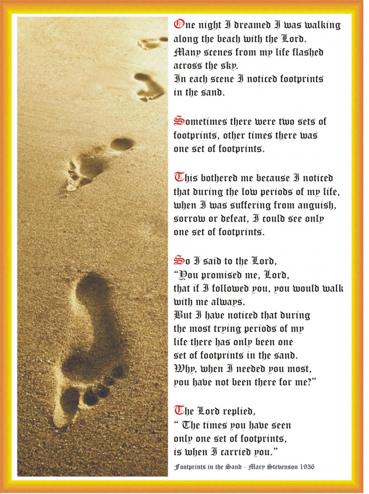 Footprints Poem Printable