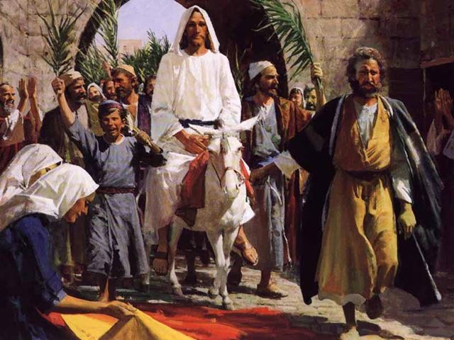 Jesus enters Jerusalem